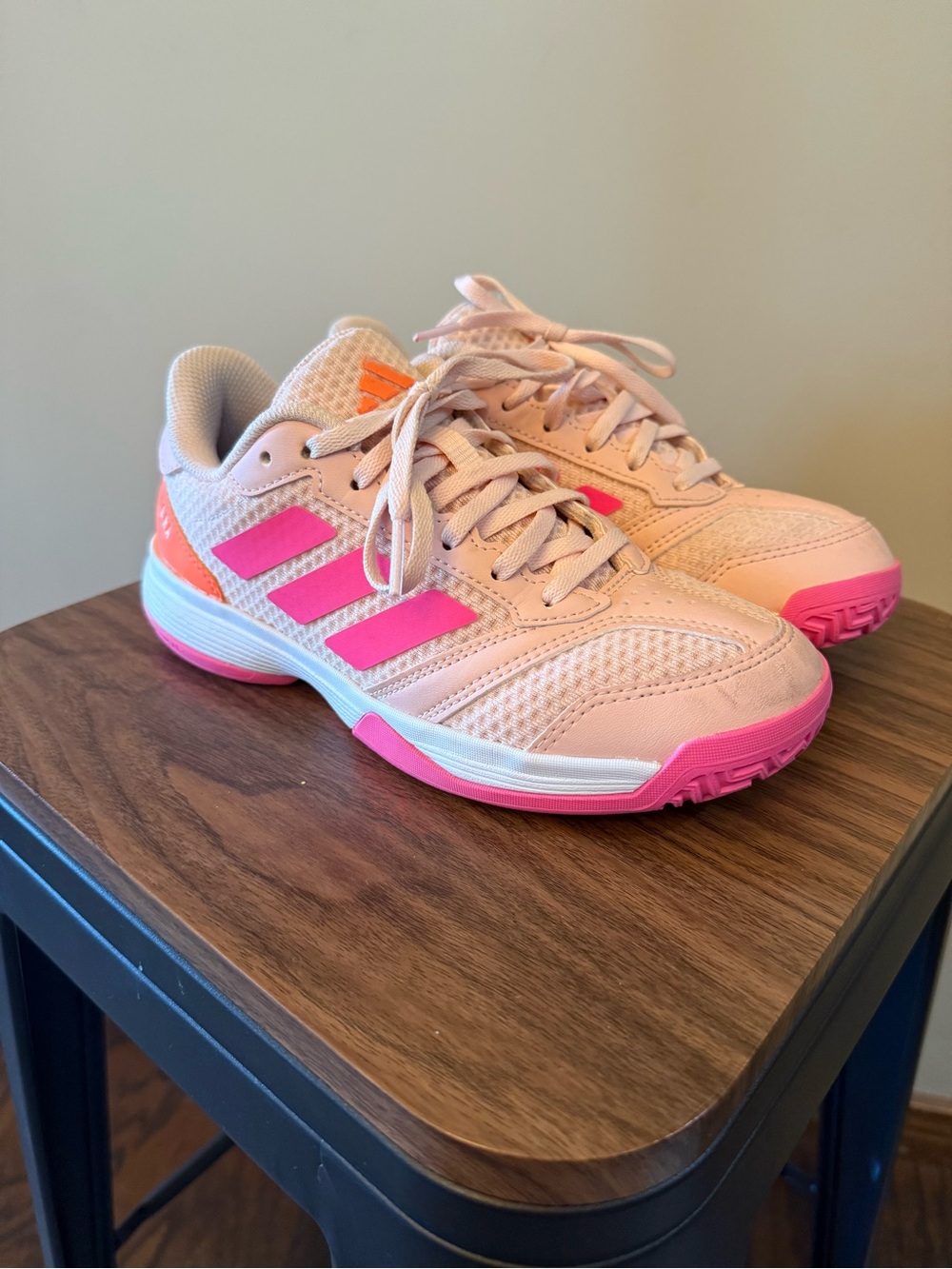 Adidas Kids' Peach & Hot Pink Tennis Shoes
